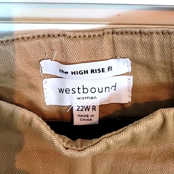 Westbound Woman Jeans 24W High Rise Fit And Skinny Khaki Regular Length - Picture 7 of 9